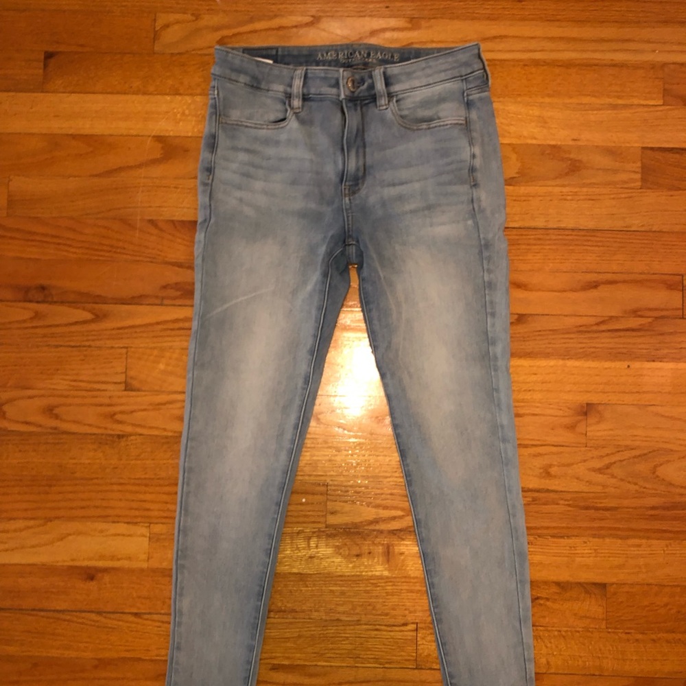 AE super stretch high rise legging jeans